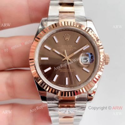 Copy Rolex Datejust 2-Tone Rose Gold 126331 ETA 2824 Watch Rolex AR Factory